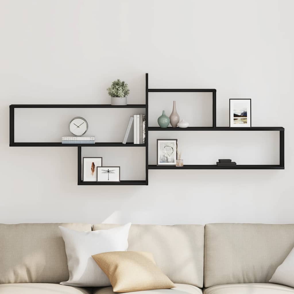 Mensola a Parete Rovere Nero 167,5x18x68 cm in Truciolato