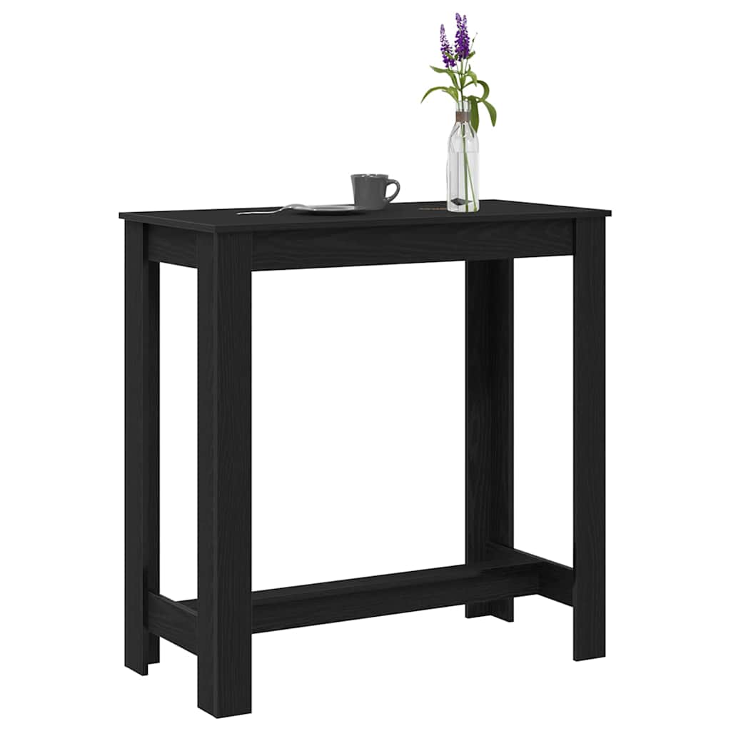 Tavolo da bar Rovere Nero 102 x 50 x 103,5 cm Legno multistrato