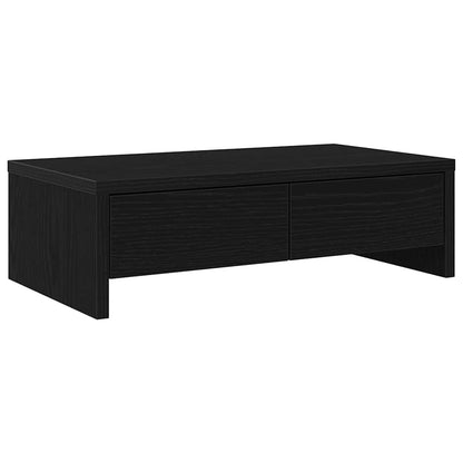Supporto Monitor con Cassetti Rovere Nero 50x27x15cm Truciolato
