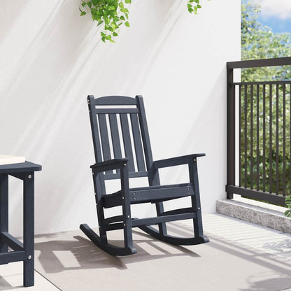 Sedia a dondolo da giardino Blu navy 92 x 70 x 108cm HDPE