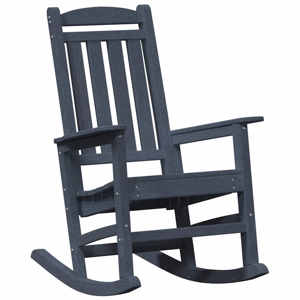Sedia a dondolo da giardino Blu navy 92 x 70 x 108cm HDPE