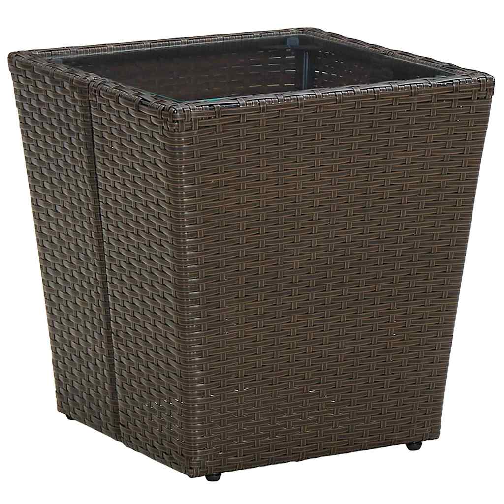 Set Bistro da Giardino 3 pcs Marrone polyrattan