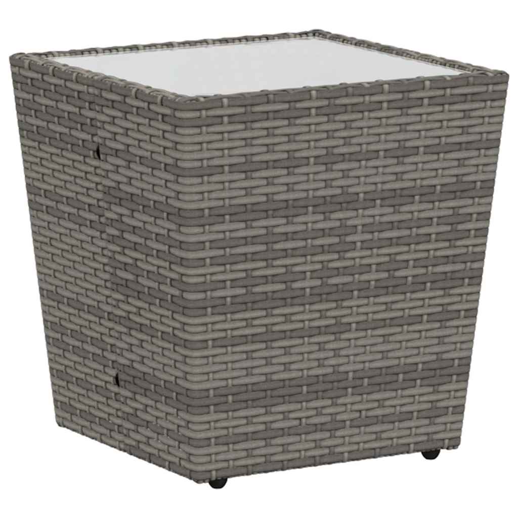 Set Bistro da Giardino 3 pcs Grigio polyrattan