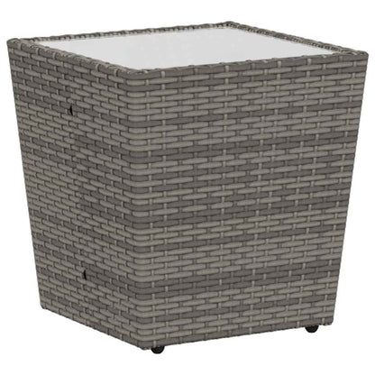 Set Bistro da Giardino 3 pcs Grigio polyrattan