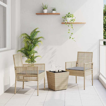 Set Bistro da Giardino 3 pcs Beige polyrattan