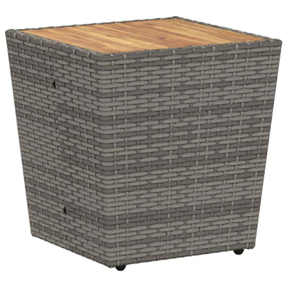 Set Bistro da Giardino 3 pcs Grigio polyrattan