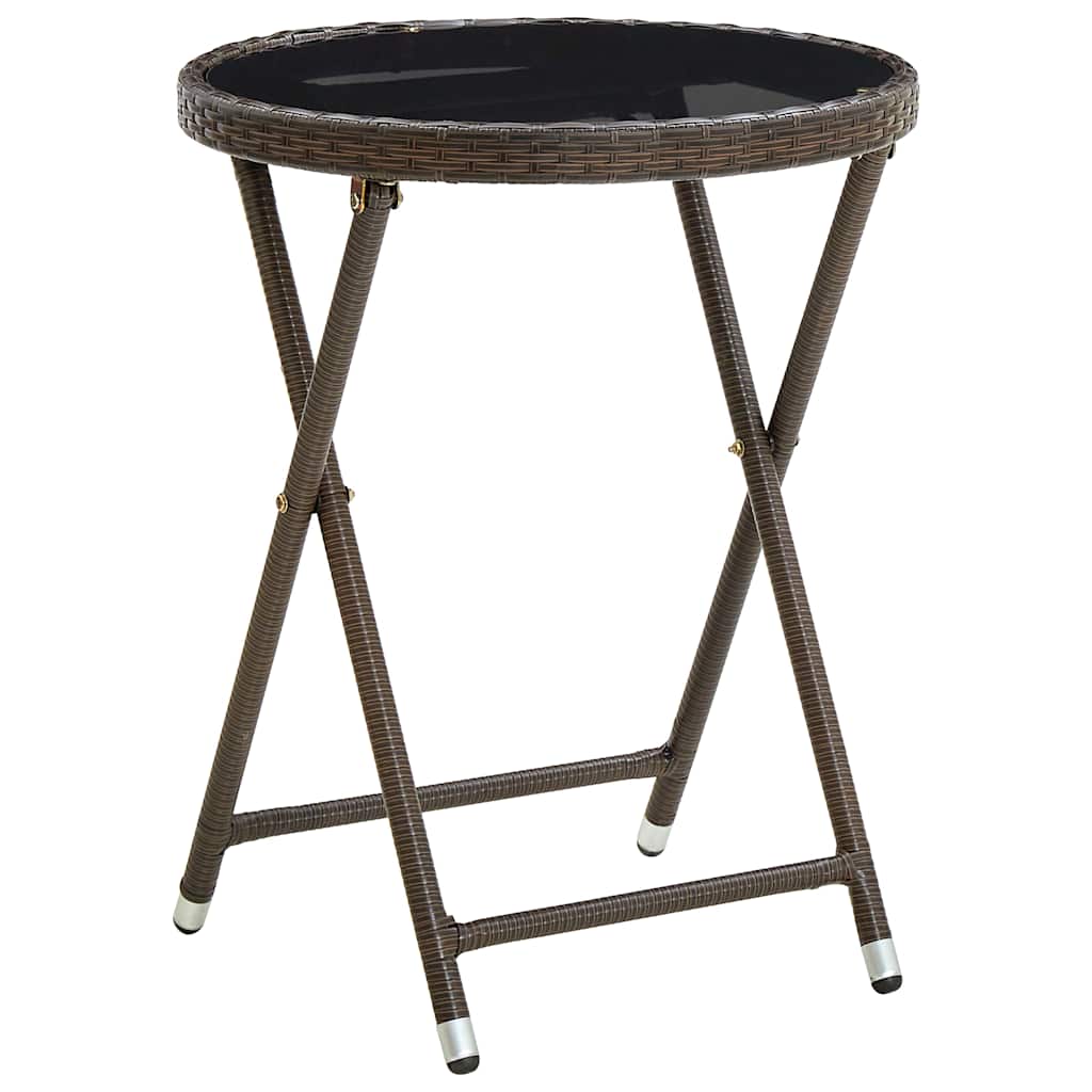 Set Bistro da Giardino 3 pcs Marrone polyrattan