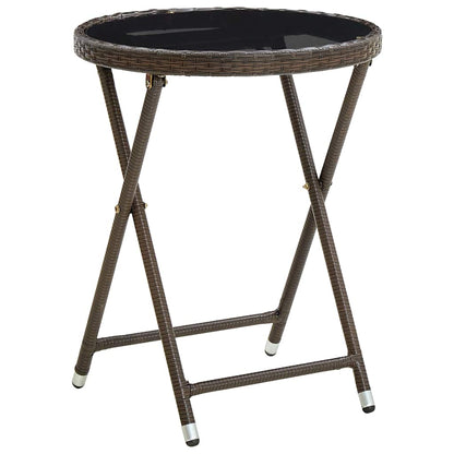 Set Bistro da Giardino 3 pcs Marrone polyrattan