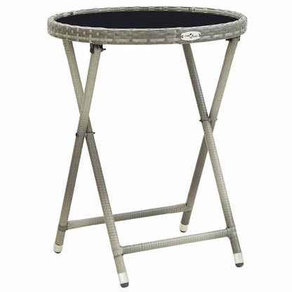 Set Bistro da Giardino 3 pcs Grigio polyrattan