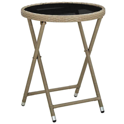Set Bistro da Giardino 3 pcs Beige polyrattan