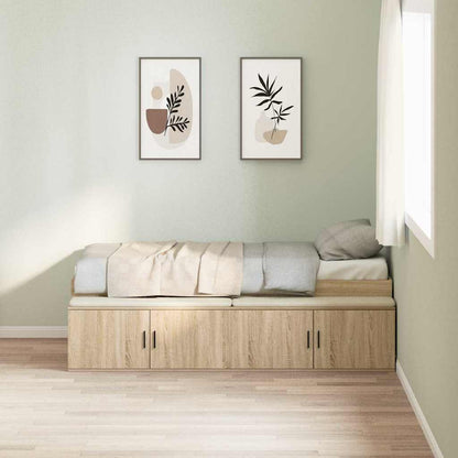 Struttura del letto con cassetto Rovere Sonoma 100 x 200 cm