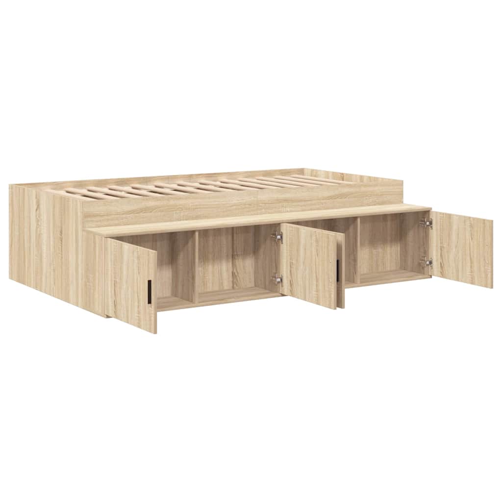 Struttura del letto con cassetto Rovere Sonoma 100 x 200 cm