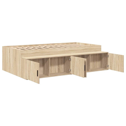 Struttura del letto con cassetto Rovere Sonoma 100 x 200 cm