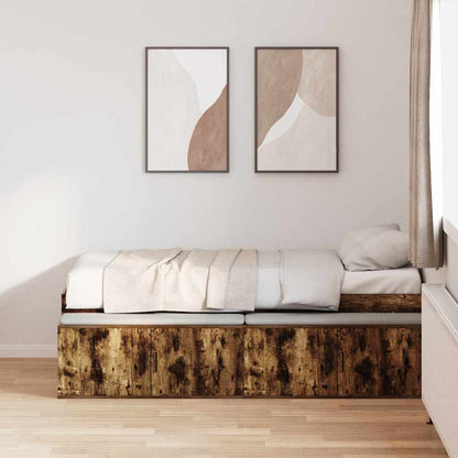 Struttura del letto Rovere fumÃ© 100 x 200 cm Legno multistrato
