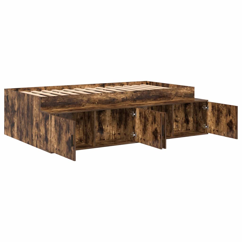 Struttura del letto Rovere fumÃ© 100 x 200 cm Legno multistrato