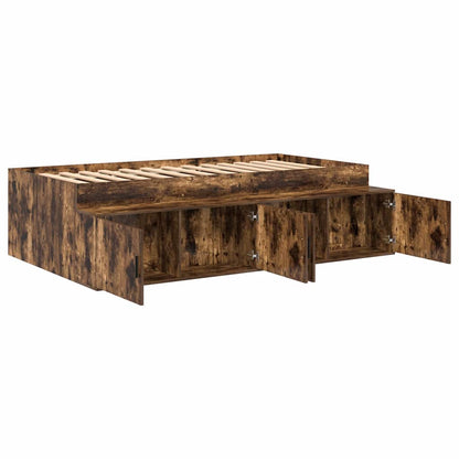 Struttura del letto Rovere fumÃ© 100 x 200 cm Legno multistrato