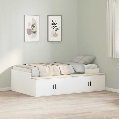 Struttura del letto Bianco 90 x 200 cm Legno multistrato