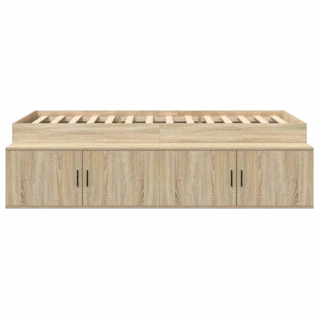 Struttura del letto Rovere Sonoma 90 x 200 cm Legno multistrato