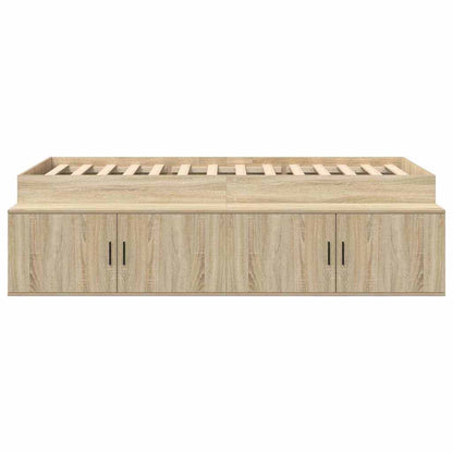 Struttura del letto Rovere Sonoma 90 x 200 cm Legno multistrato