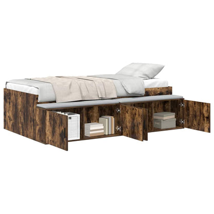 Struttura del letto Rovere fumÃ© 90 x 200 cm Legno multistrato