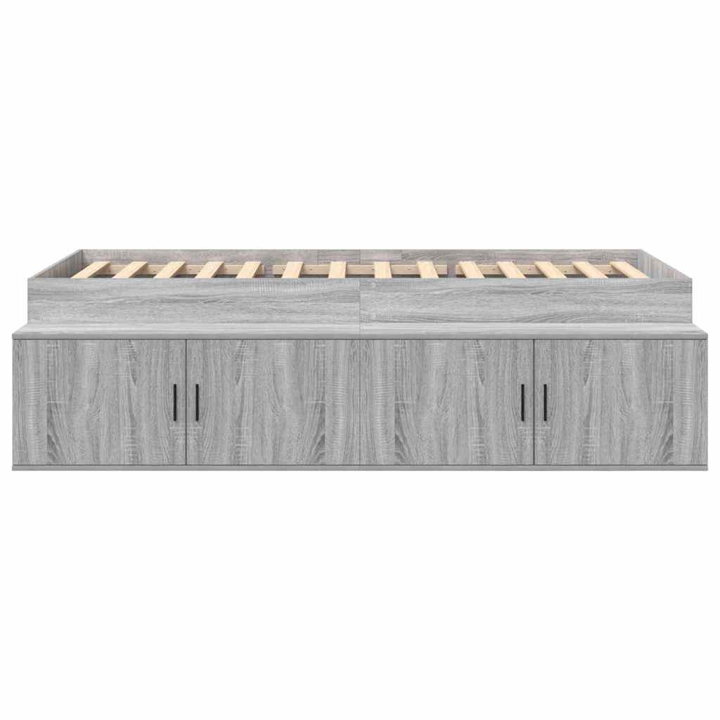 Struttura del letto Grigio Sonoma 90 x 200 cm Legno multistrato