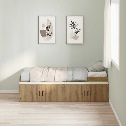 Struttura del letto con cassetto Rovere artigianale 90 x 200 cm