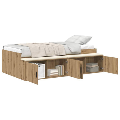 Struttura del letto con cassetto Rovere artigianale 90 x 200 cm