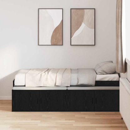 Struttura del letto Rovere Nero 80 x 200 cm Legno multistrato
