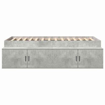 Struttura del letto con cassetto Grigio cemento 80 x 200 cm