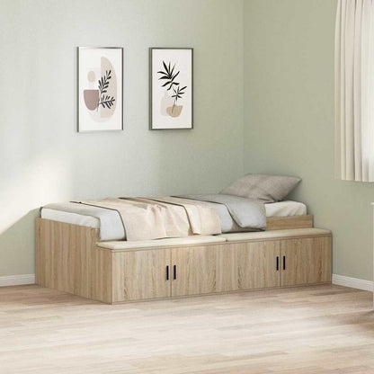 Struttura del letto Rovere Sonoma 70 x 190 cm Legno multistrato