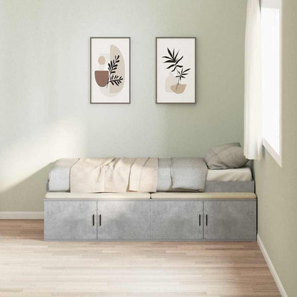 Struttura del letto con cassetto Grigio cemento 70 x 190 cm
