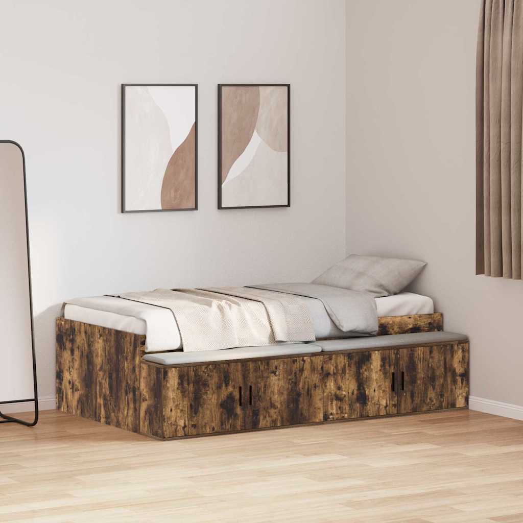 Struttura del letto Rovere fumÃ© 70 x 190 cm Legno multistrato