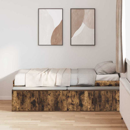 Struttura del letto Rovere fumÃ© 70 x 190 cm Legno multistrato