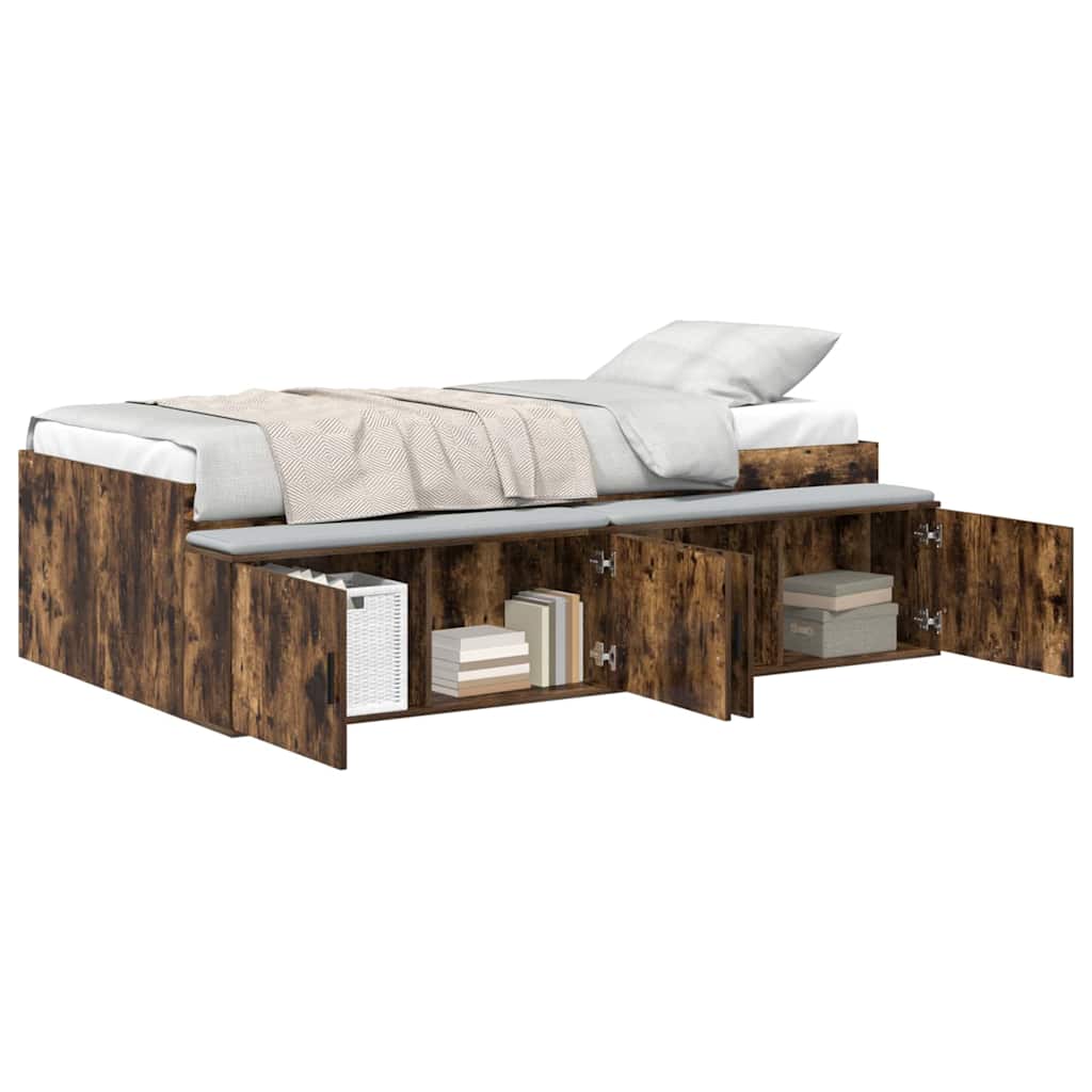 Struttura del letto Rovere fumÃ© 70 x 190 cm Legno multistrato