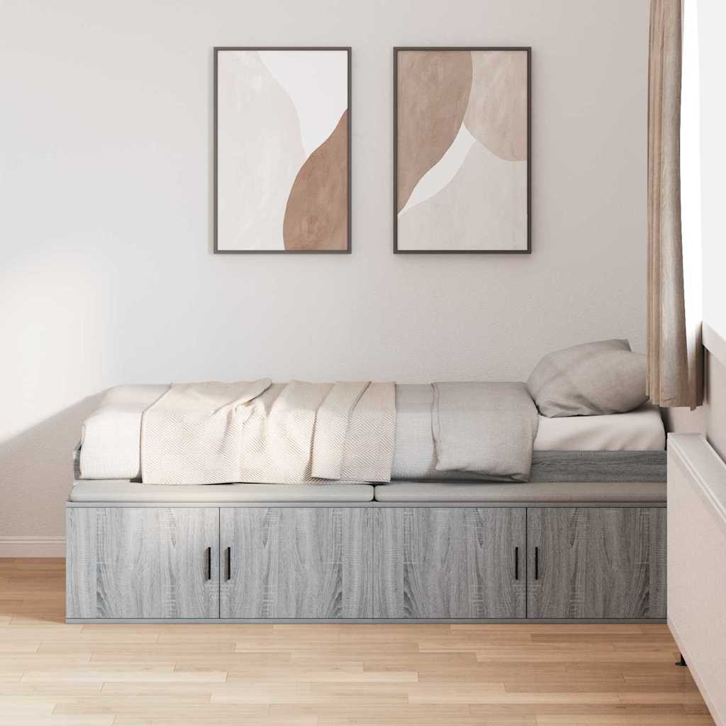 Struttura del letto Grigio Sonoma 70 x 190 cm Legno multistrato