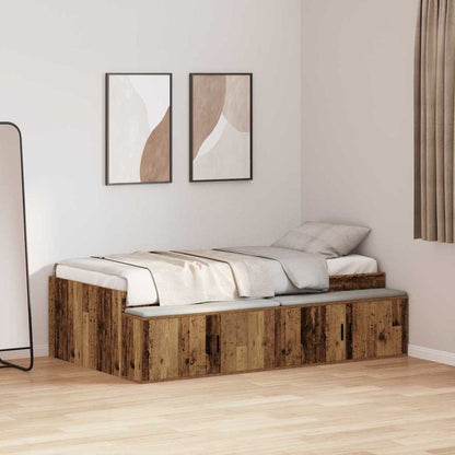 Struttura del letto con cassetto Rovere artigianale 70 x 190 cm