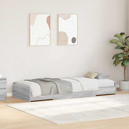 Struttura del letto Grigio Sonoma 90 x 200 cm Legno multistrato