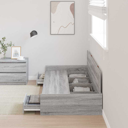 Struttura del letto Grigio Sonoma 90 x 200 cm Legno multistrato