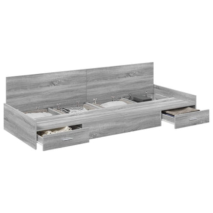 Struttura del letto Grigio Sonoma 90 x 200 cm Legno multistrato