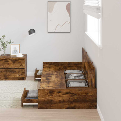 Struttura del letto Rovere fumÃ© 80 x 200 cm Legno multistrato