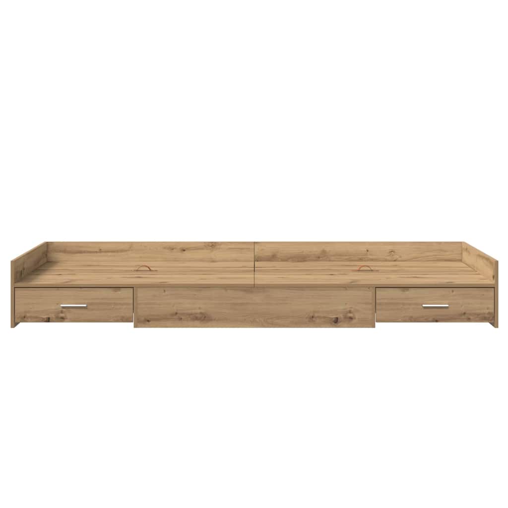 Struttura del letto con testiera Rovere artigianale 80 x 200 cm