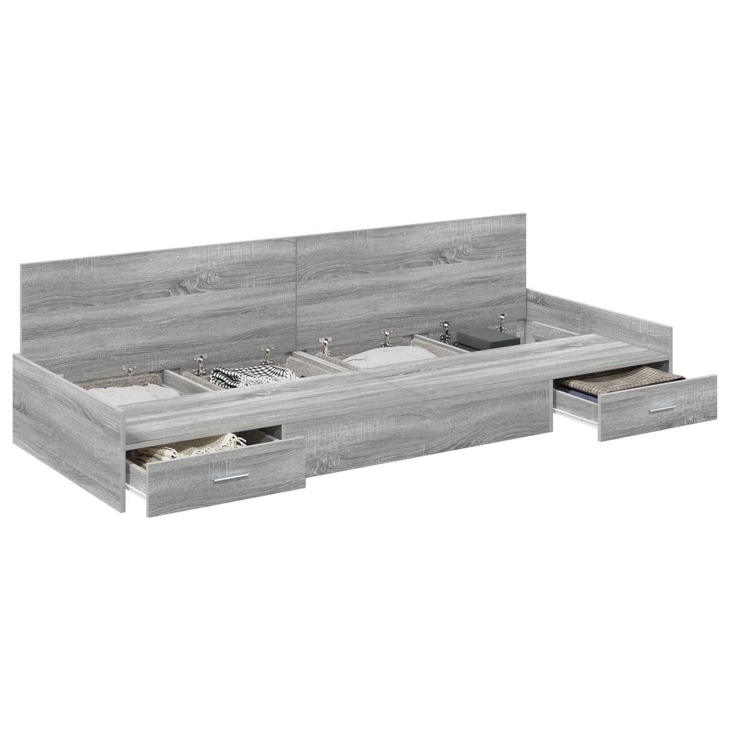 Struttura del letto Grigio Sonoma 90 x 190 cm Legno multistrato
