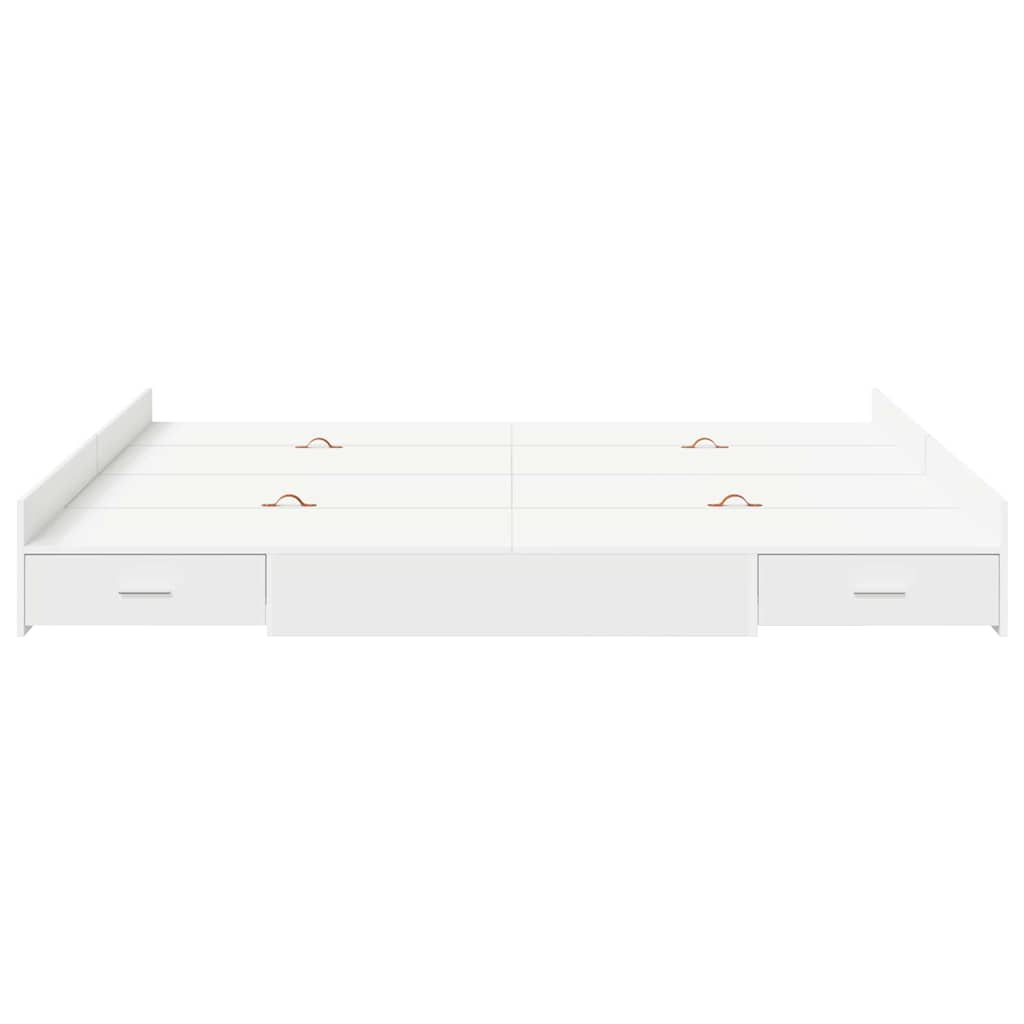 Struttura letto con contenitore Bianco 200 x 200 cm