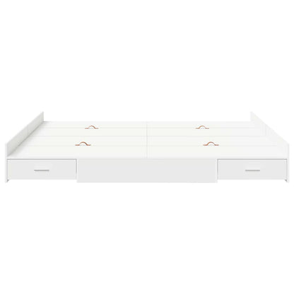Struttura letto con contenitore Bianco 200 x 200 cm