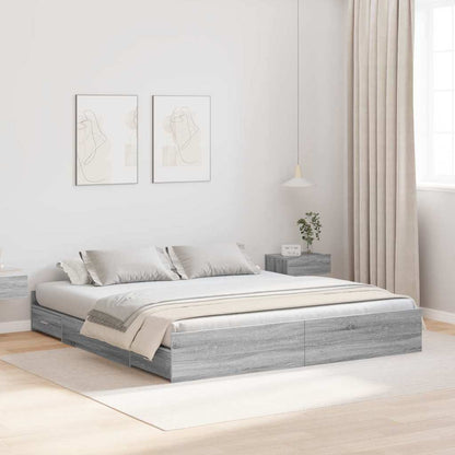 Struttura letto con contenitore Grigio Sonoma 180 x 200 cm