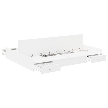 Struttura letto con contenitore Bianco 160 x 200 cm