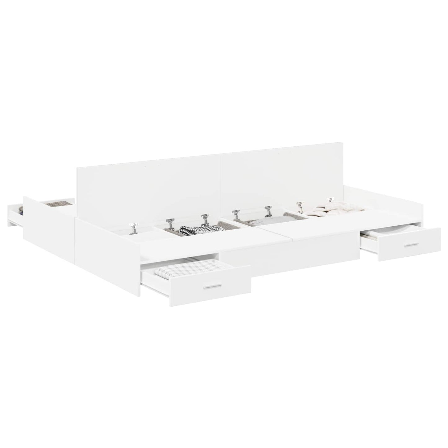 Struttura letto con contenitore Bianco 140 x 200 cm