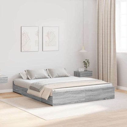 Struttura letto con contenitore Grigio Sonoma 140 x 200 cm