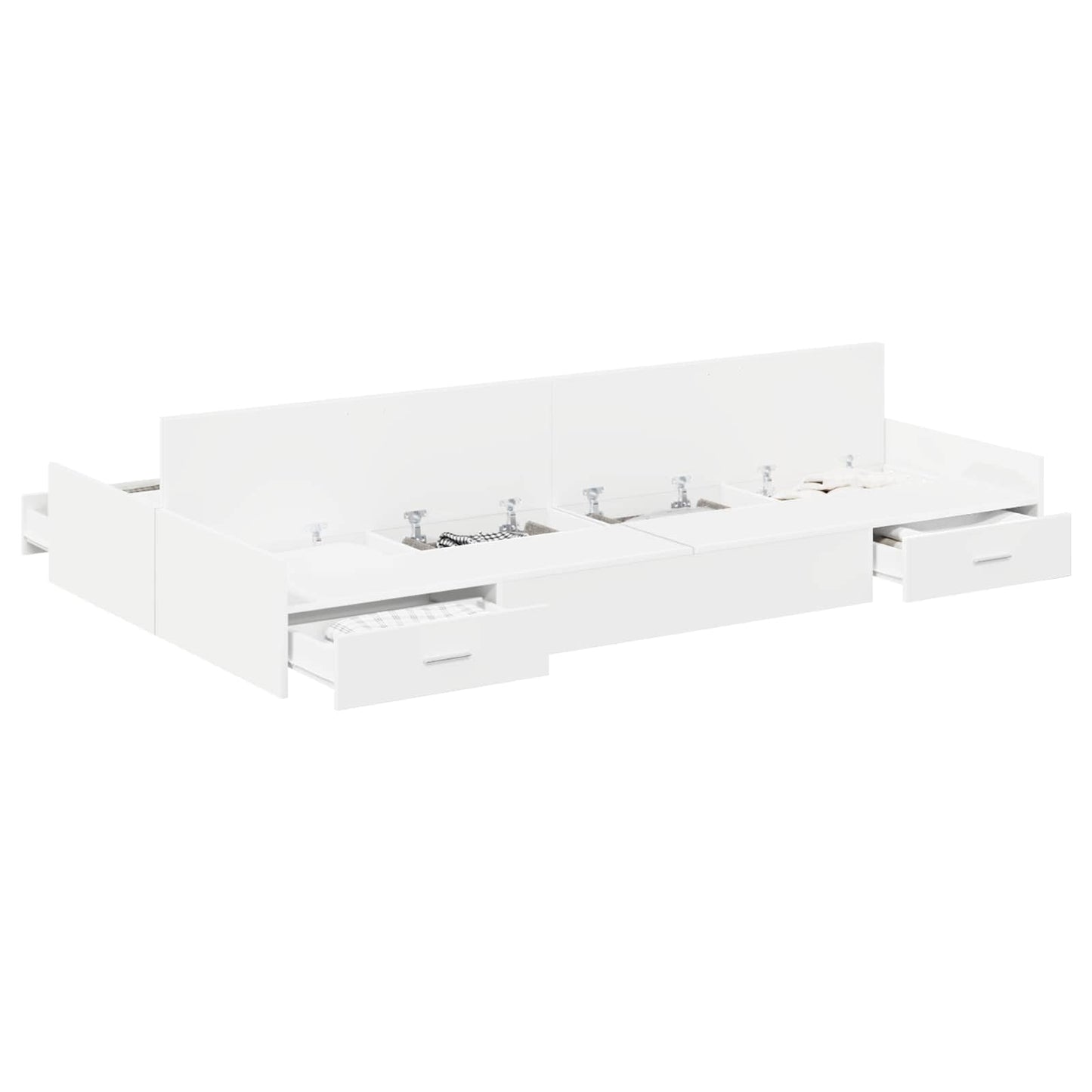 Struttura letto con contenitore Bianco 120 x 200 cm