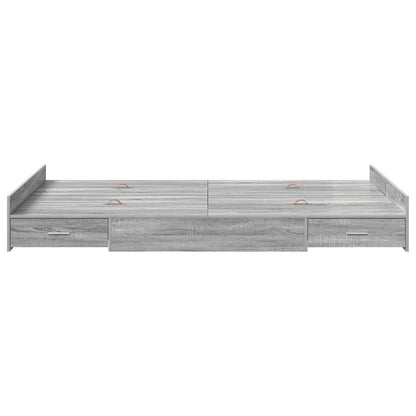 Struttura letto con contenitore Grigio Sonoma 120 x 200 cm